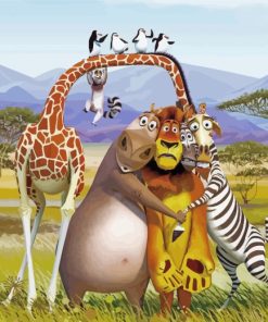 madagascar-Animation-Movie-paint-by-numbers