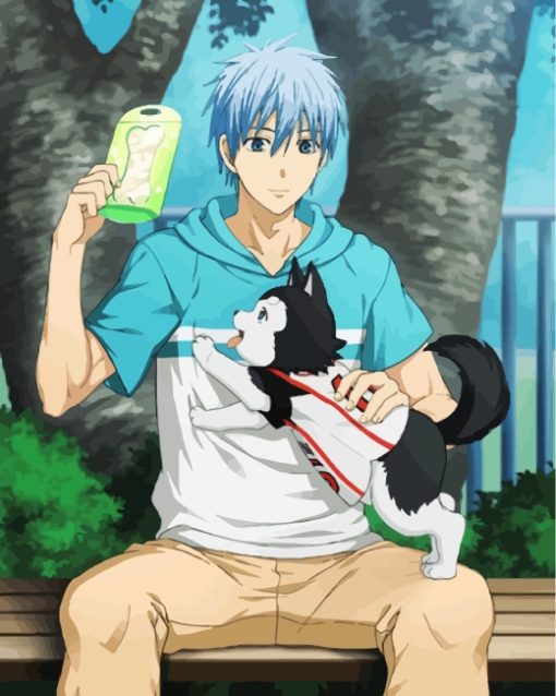 Tetsuya Kuroko And His Puppy Paint by numbers