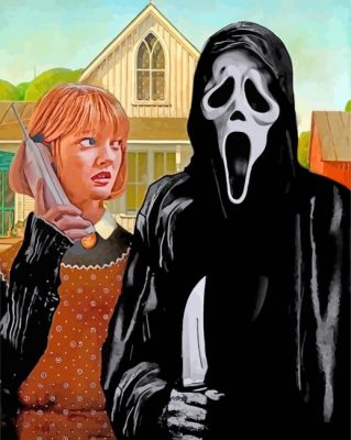 american gothic Ghostface paint by numbers