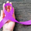 A Purple Ribbon In Hand Paint By Numbers