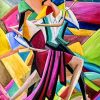 Abstract Cubism Dancers Paint By Numbers