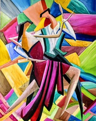 Abstract Cubism Dancers Paint By Numbers