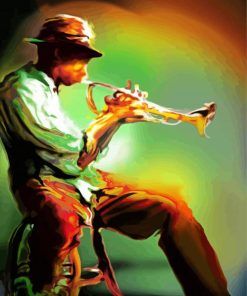 Abstract Horn Player Paint By Numbers