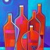 Abstract Bottles Still Life Paint By Numbers