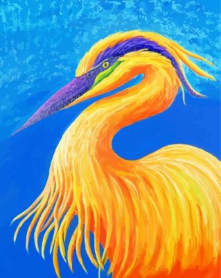 Abstract Heron Art Paint By Numbers