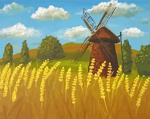 Abstract Windmill Art Paint By Number