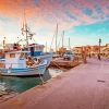 Aegina Port At Sunset Paint By Numbers