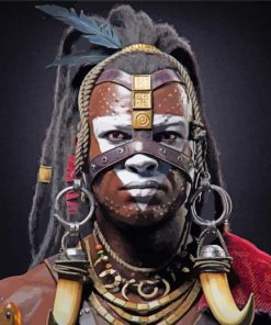 Aesthetic African Warrior Paint By Numbers