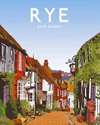 Aesthetic East Sussex Poster Paint By Numbers