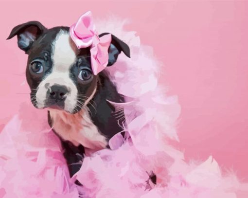 Aesthetic Female Boston Terrier Paint By Numbers