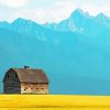 Aesthetic Montana Mountains With Barn Paint By Numbers