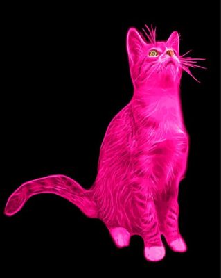 Aesthetic Pink Cat Paint By Numbers