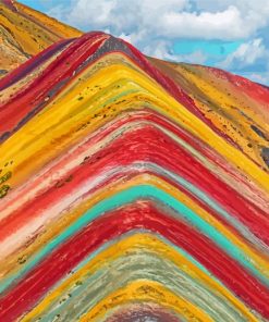 Aesthetic Rainbow Mountain Peru Paint By Numbers