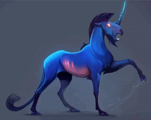 Aesthetic Demon Unicorn Paint By Numbers