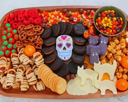 Aesthetic Halloween Food Paint By Numbers