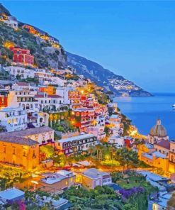 Amalfi Coast Night Paint By Numbers