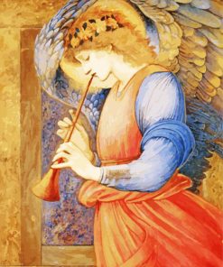 An Angel Playing A Flageolet Burne Jones Paint By Numbers