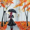 Autumn Stroll Girl Art Paint By Numbers