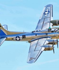 B17 Bomber In Flight Paint By Numbers