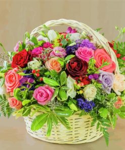 Basket Of Flowers Paint By Numbers