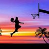 Basketball Player Silhouette Paint By Numbers