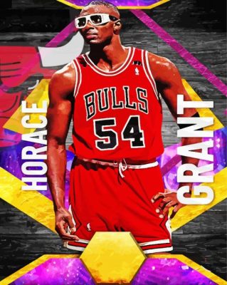 Basketballer Horace Grant Poster Paint By Number