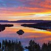 Beautiful Sunset In Emerald Bay Paint By Numbers