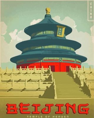 Beijing Temple Poster Paint By Numbers