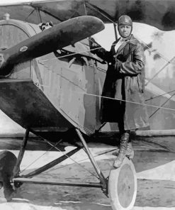 Bessie Coleman On The Plane Paint By Numbers