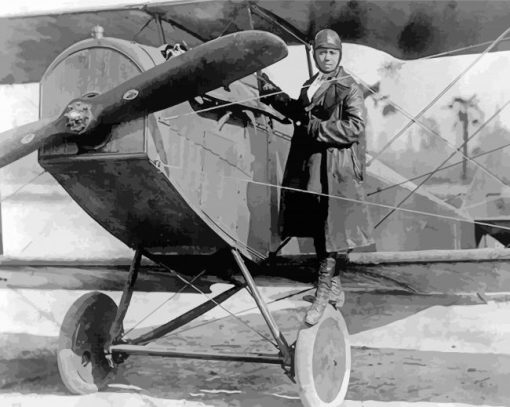 Bessie Coleman On The Plane Paint By Numbers