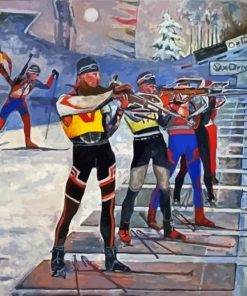 Biathlon Players Paint By Numbers