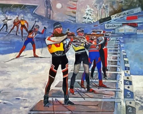 Biathlon Players Paint By Numbers