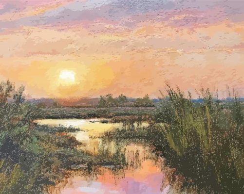 Big Cypress Sundown Paint By Numbers