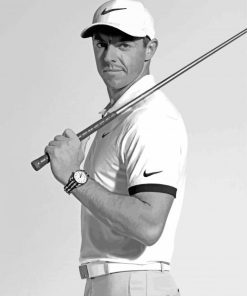 Black And White Rory McIlroy Paint By Numbers