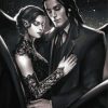 Black And White Vampire Couple Paint By Numbers