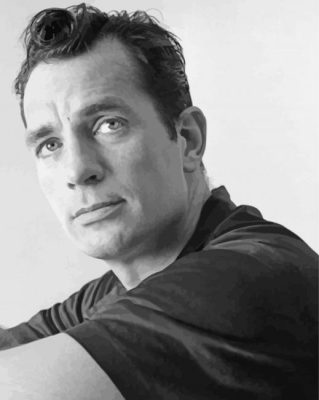 Black And White Jack Kerouac Paint By Numbers