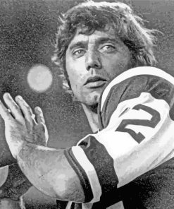 Black And White Joe Namath Paint By Numbers