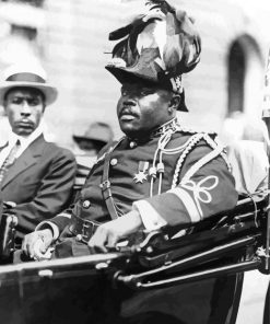 Black And White Marcus Garvey Paint By Numbers