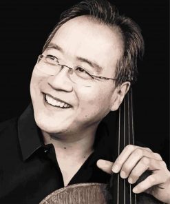 Black And White Yo Yo Ma Paint By Numbers