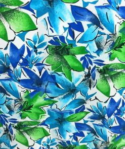 Blue And Green Flowers Paint By Numbers