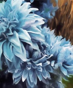 Blue Dahlias Paint By Numbers