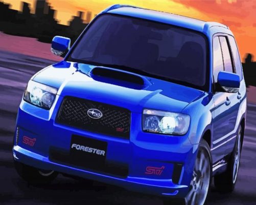 Blue Forester Car Paint By Numbers