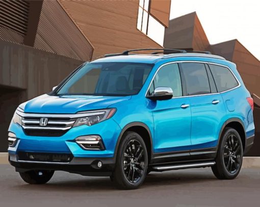 Blue Honda Pilot Paint By Numbers