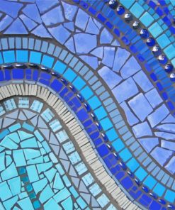 Blue Mosaic Paint By Numbers