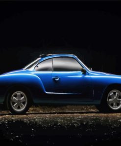 Blue Karmann Ghia Paint By Numbers