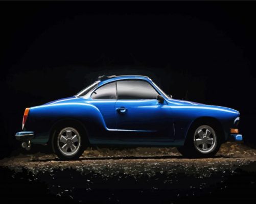 Blue Karmann Ghia Paint By Numbers