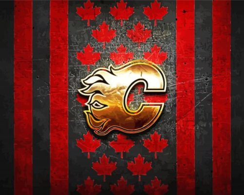 Calgary Flames Logo Paint By Numbers