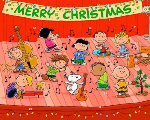 Charlie Brown Christmas Play Paint By Numbers