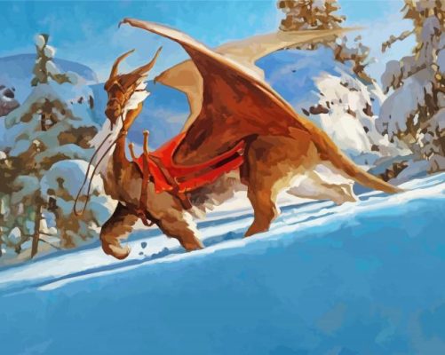 Christmas Dragon Art Paint By Numbers