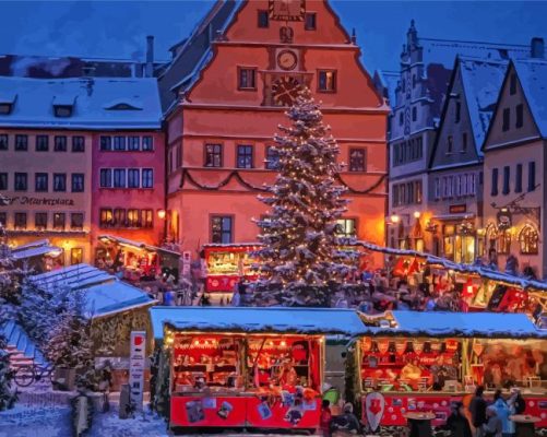 Christmas In Rothenburg Paint By Numbers